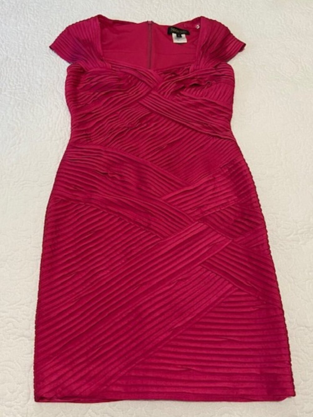 Tadashi Shoji | Pink Fuschia Bandage Bodycon Dress Size S - Picture 3 of 13